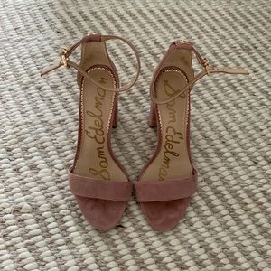 Sam Edelman Atari pink suede block heel size 7
